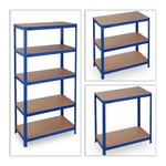 etagere charge lourde meuble de rangement a clip cave charge garage 180 cm acier bleu