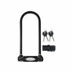 Master Lock Heavy Duty Bike D Lock [Key] [Universal Mounting Bracket] [Certified Bike Lock] [Long Shackle] 8195EURDPROLW - Ideal for Bike, Electric Bike, Mountain Bike, Road Bike, Folding Bike