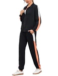 Nieery Survetement Femme Ensemble de jogging long pour femme survêtements en coton combinaison Jumpsuit veste sans capuche tenue de sport streetwear femme