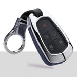 For Cadillac ATS-L XTS XT5 CTS CT6 ATS 28T SRX Escalade 2015, Zinc alloy + Genuine Leather car key case car styling Car Key Cover