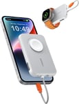 Batterie Externe 5000mah, Mini Power Bank 20w Pd Charge Rapide Avec 3 Sorties Et 2 Entrées Chargeur Portable Avec Affichage Numérique Led Pour Iphone/Ipad/Apple Watch/Android