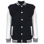 FDM Fdm Junior / Barns Unisex Varsity Jacka (kontrastärmar)