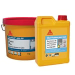 SIKA - Durcisseur de surfaces - Antipoussières - Pour murs poreux - Int/Ext - 2L + Enduit de lissage et finition en pâte - Prêt à l'emploi - Pour murs intérieurs - Sec au toucher en 1h - 5kg