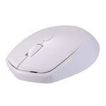 White Bluetooth Mouse Bluetooth 5.0 + USB 2.4G Wireless Dual Mode Computer Mice 3 Adjustable DPI Levels Silent Click Compatible for Windows/iPad/iPhone/Mac OS/Android