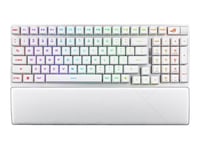 ASUS ROG Strix Scope II RX - Clavier - 96% - rétroéclairé - sans fil - 2.4 GHz, Bluetooth 5.1, USB - QWERTY - US - commutateur : optique mécanique ROG RX RED - blanc