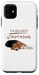 iPhone 11 Cute beagle lazy sleeping Dog Lover to do list nothing Case