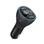 PROMATE Wireless In-Car FM Transmitter with USB-C &amp; USB-A Ports. Hands-Free with Built in MicroPhone. Stream via Bluetooth or USB Flash Drive. Smart LCD Screen &amp; up to 5M Operating Distance (p/n: POWERTUNE-38W)