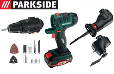 Parkside 20V Cordless 3in1 Multi Tool, Drill, Saber Saw -With Battery & Charger.