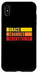 iPhone XS Max Grace Changes Everything - Jesus Christian God Faith Stripes Case