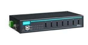 Moxa 7 Port industrial-grade USB Hub, without Power Adapter, Wide Temperature