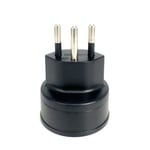 Adaptateur de voyage à 3 broches,prises électriques européennes,françaises,suisse,10a,250V - Type black