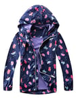 Adorel Coupe Vent Blouson Capuche Manteau Imperméable Fille Chat Violet 8-9 Ans (Taille Fabricant: 130)