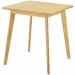 Table de salle à manger carrée pour 2 personnes 75 x 70 x 70 cm bambou