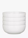 John Lewis Dine Low Cereal/Granola Bowls, Set of 4, 16cm, White