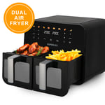 SUPERLEX 9L Dual Digital Air Fryer Oilless Cooking Healthy Mini Oven Non-Stick