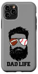 iPhone 11 Pro Football Baseball Dad Messy Hair Beard Football Baseball Dad Case