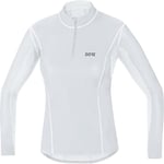 GOREWEAR M Femme GORE® WINDSTOPPER® Base Layer Thermo Maillot ras du cou, Light Grey/White, 38