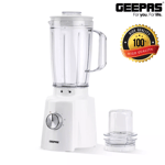 Geepas 2in1 650W Blender Smoothie Maker & Ice Crusher Coffee/Spice Grinder 1.6L