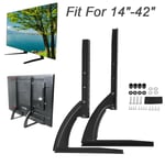 Universal Adjustable Tabletop Tv Stand Legs Bracket Mount Base For 1442" Screen