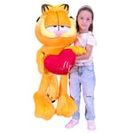 Garfield Coeur Peluche 100 CM Géant XXL Chat Paresseux Dessin Animé Original