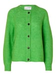 SELECTED FEMME Women's Slflulu Ls Knit Short Cardigan B Noos Sweater, Classic Green/Detail:Melange, XS