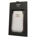 POCHETTE HOUSSE ASTON MARTIN POUR APPLE IPHONE 5 5S SE 1ERE GENERATION BLANC