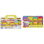 Play-Doh – 20 Pots de Pate A Modeler - Super Couleurs - 84 g chacun & Pte à Paillettes