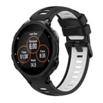 Garmin Forerunner 735 / 735XT kellon ranneke silikonista - musta, valkoinen