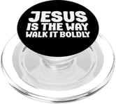 Jesus is the Way Walk It Boldly Religious Motivational Bible PopSockets PopGrip for MagSafe