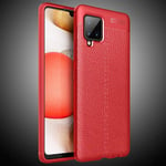 Samsung Galaxy A42      Leather Texture Case    Red