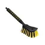 ToM PaR Brosse de Lavage I Brosse à Eau I avec raccordement à l'eau I Ouverture Rapide du Robinet d'eau I Poils serrés I Poignée Confortable I Voiture | Jardin | Longueur: 54 cm I Jaune