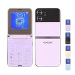 New Flip 2G Phone 2.6in Senior Cellphone 2 Screen 1.3MP 4 SIM Cards Standby Big