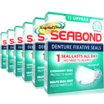 6x Seabond Gum Denture Fixative Maximum Strength Original Seals 15 Uppers