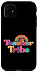 Coque pour iPhone 11 Livres arc-en-ciel colorés Teacher Tribe