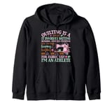 Quilting Knitting Crochet Sewing Machine Fabric Crafting Zip Hoodie