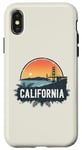 Coque pour iPhone X/XS Souvenir rétro avec horizon californien