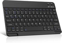 Clavier Bluetooth Sans Fil Léger Et Fin Pour Ios Ipad, Ipad Pro, Ipad Air, Mac, Tablette Android Samsung Galaxy, Xiaomi Pad 5, Huawei, Lenovo, Noir