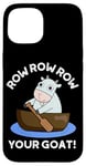 iPhone 15 Row Row Row Your Goat Funny Animal Pun Case