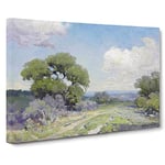 Morning In The Live Oaks By Julian Onderdonk Classic Painting Canvas Wall Art Print Ready to Hang, Framed Picture for Living Room Bedroom Home Office Décor, 24x16 Inch (60x40 cm)