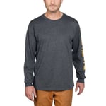 Carhartt EK231CRH Pitkähihainen T-paita harmaameleerattu Harmaameleerattu