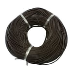 10 mt. Cconut brun Läderrem 4 mm. tjock coconut brun