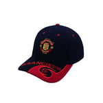 Manchester United broderad trendig hatt casual baseball keps svart och röd - xo