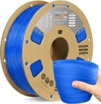 TPU High Speed Filament 1,75 mm, Flexible 95A TPU Roll, Bobine de 1 kg (2,2 lb), Précision Dimensionnelle +/- 0,02 mm, Pour Imprimante 3D Filament (HS Translucide Bleu).[G130]