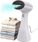 OLAYMEY Clothes Steamer 1000W, 20S Fast Heat-Up Handheld Garment Steamer Clothing 220ML Large Capacity Steamer Iron for Clothes Shirt Fabric, Office and Travel Use, Whtie T201