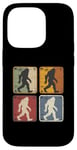 Coque pour iPhone 14 Pro Vintage Bigfoot Silhouette Style 4 fonds Drôle Bigfoot