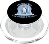 Antarctica I Survived The Drake Passage Penguin Iceberg PopSockets PopGrip for MagSafe