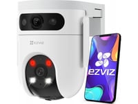 Ezviz Wi-Fi Ptz Dual Kamera I Hvid, 5Mp+5Mp 2.8Mm+6Mm Optik, Ir Op Til 30M, 12V Dc & Sd Slot Op Til 512Gb, Med Mikrofon & Højttaler, Ip66