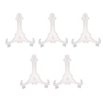 Plast Vikbar tallrik Display Staffli Clear Photo Stand Hållare 10cm