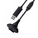 USB Charger Cable for Microsoft Xbox 360 Wireless Gamepad Controller 1.5m Black