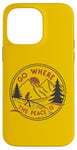 Coque pour iPhone 14 Pro Max Camping plein air amusant Go Where The Peace Is Homme/Femme Camper